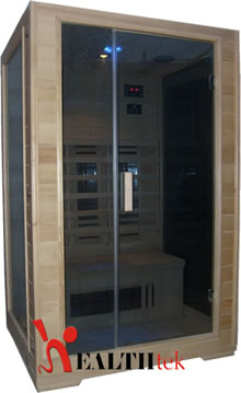 1 Person far infrared sauna with light therapy G series Tinted Glass